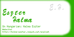 eszter halma business card